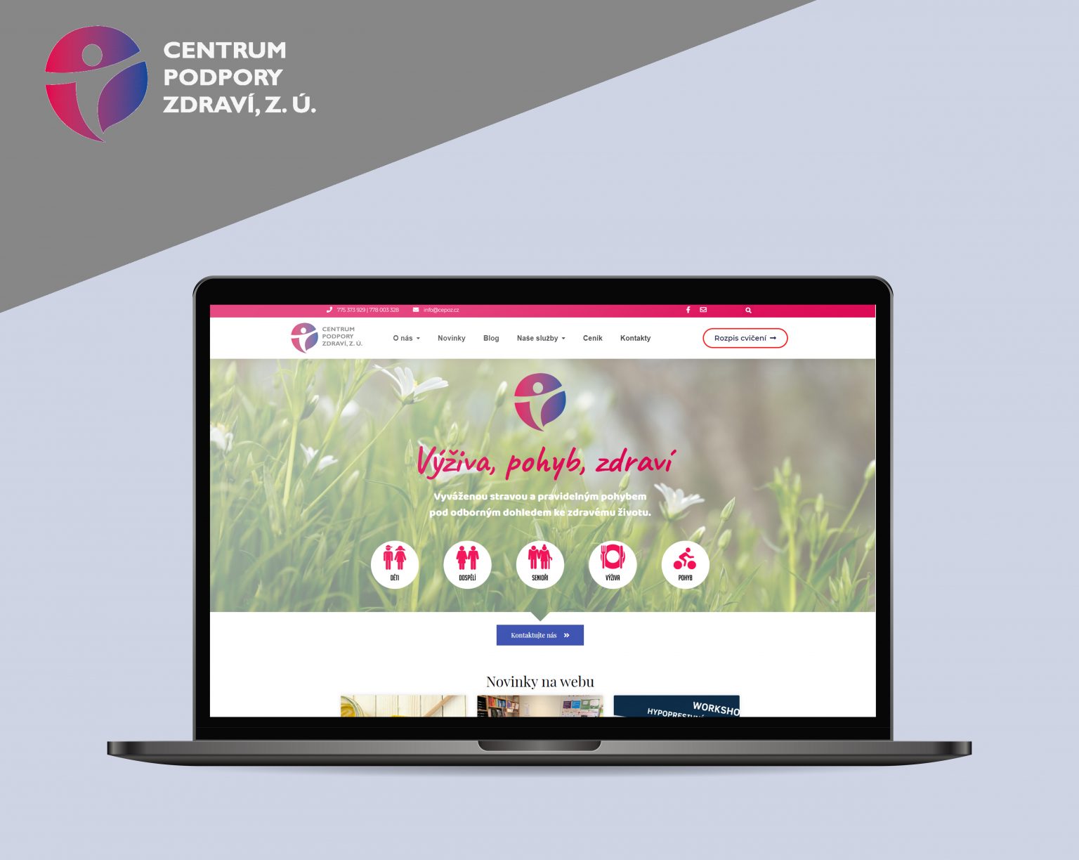 Webové stránky Centrum podpory zdraví