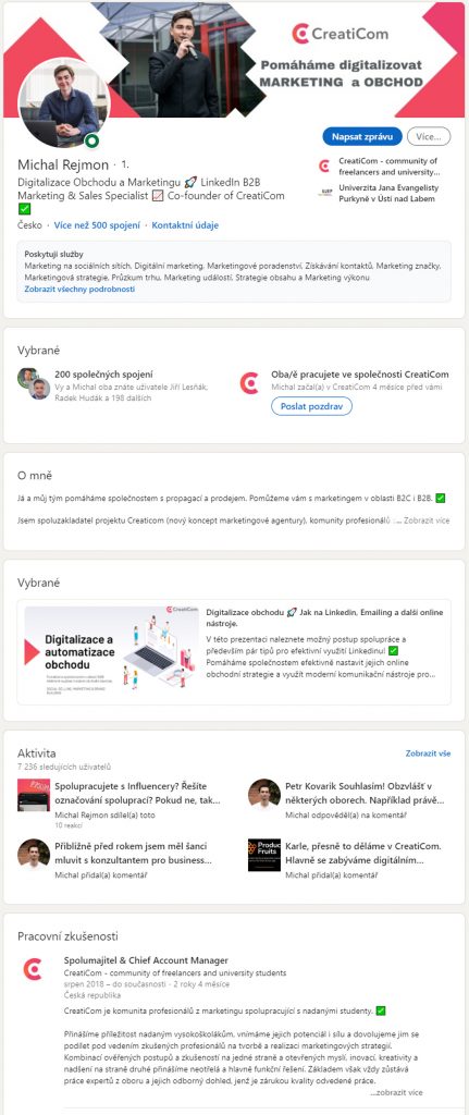 Michal Rejmon LinkedIN